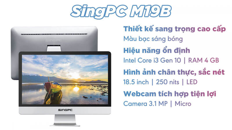 Máy tính All In One SingPC M19B571-W